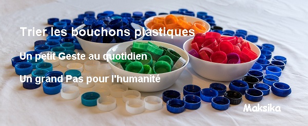 Photo, Trier les bouchons plastiques, un petit geste au quaotidien, un grand pas pour l'humanité